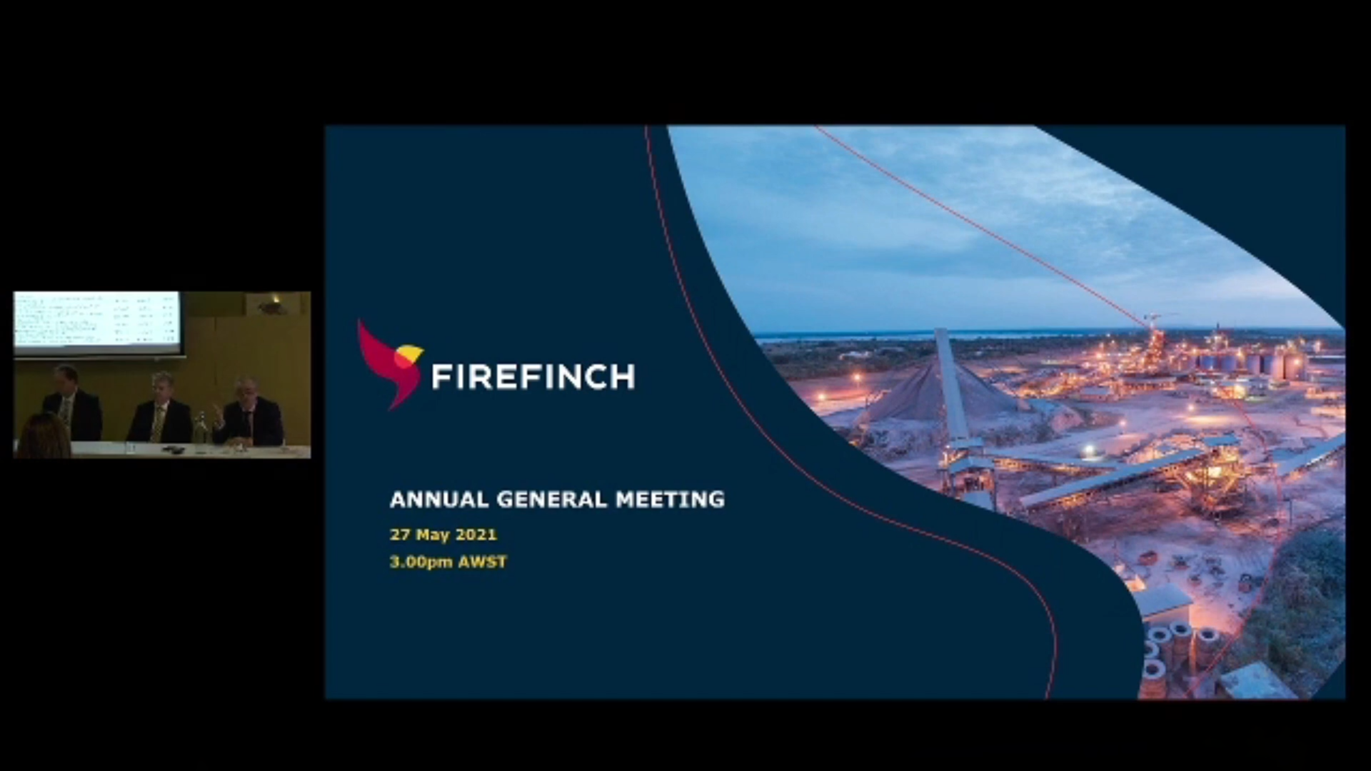 Annual General Meeting - May 2021 | Firefinch Limited